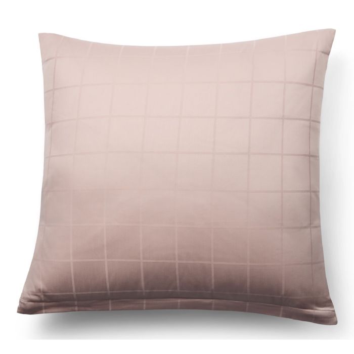 Billede af Pudebetræk 60x63 cm - Blødt, jacquardvævet bomuldssatin - Check rosa - By Night pudebetræk